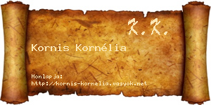 Kornis Kornélia névjegykártya